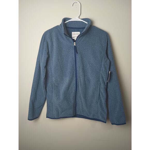 Youth 14/16 Blue Fleece Full Zip Sweatshirt Cozy Gift Amazon Essentials NWT - Picture 1 of 6